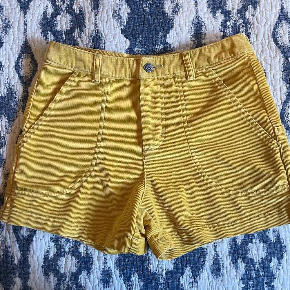 Patagonia yellow corduroy shorts
